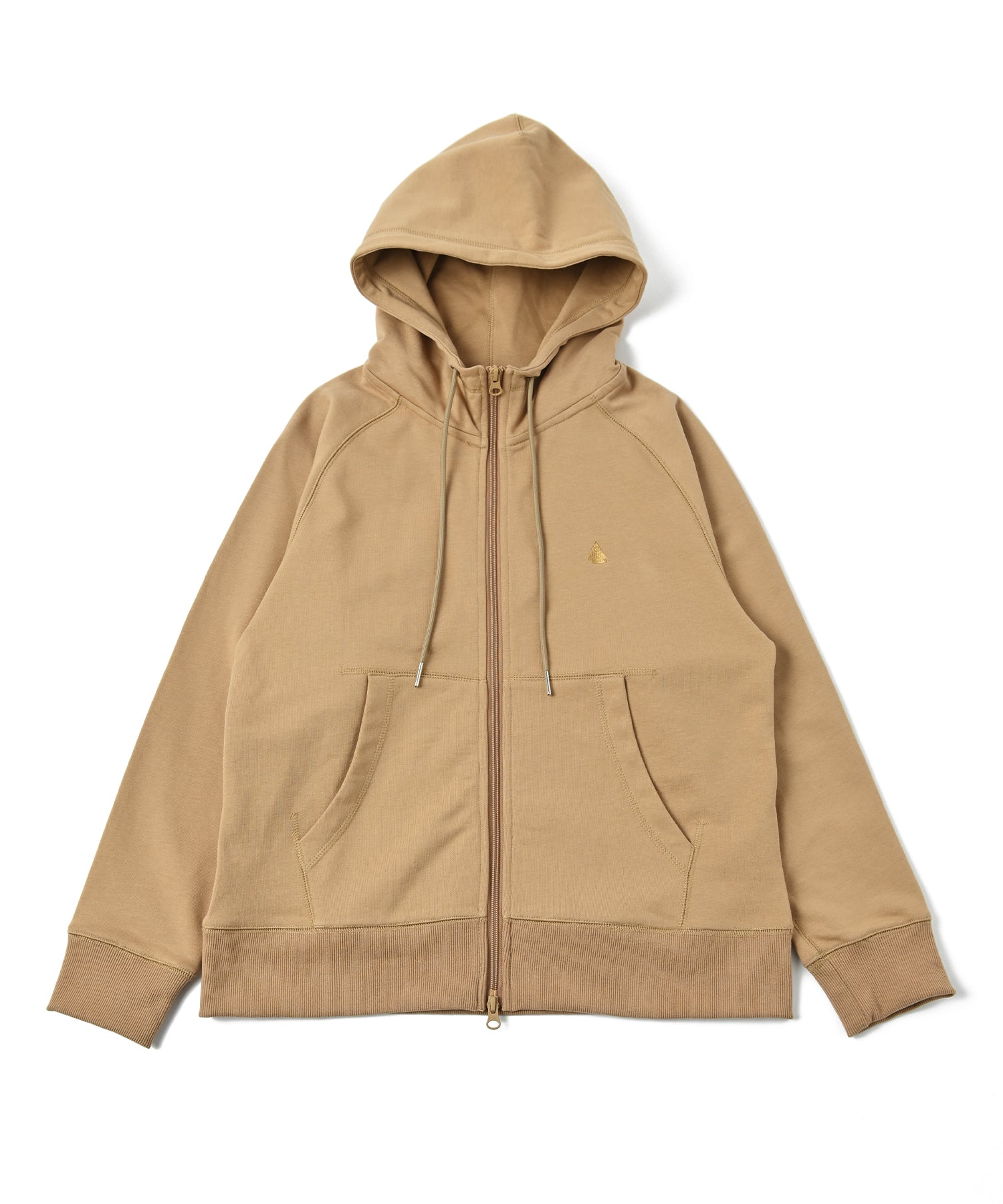 ロゴジップアップフーディー BEIGE