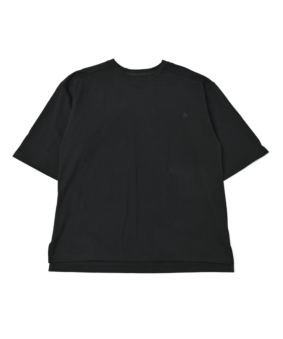 ファインコットン　ワイドフィットTシャツ BLACK