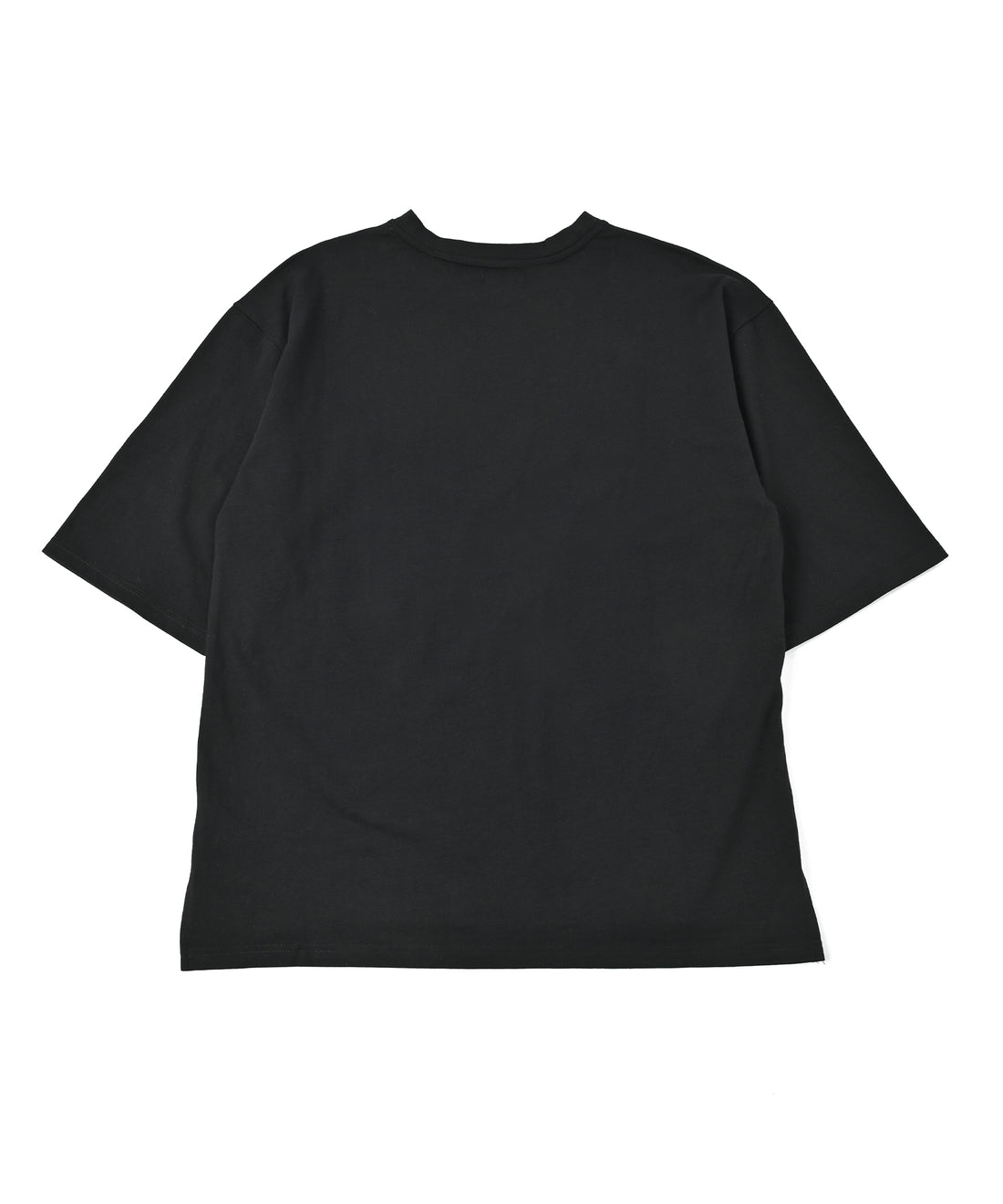 ファインコットン　ワイドフィットTシャツ BLACK