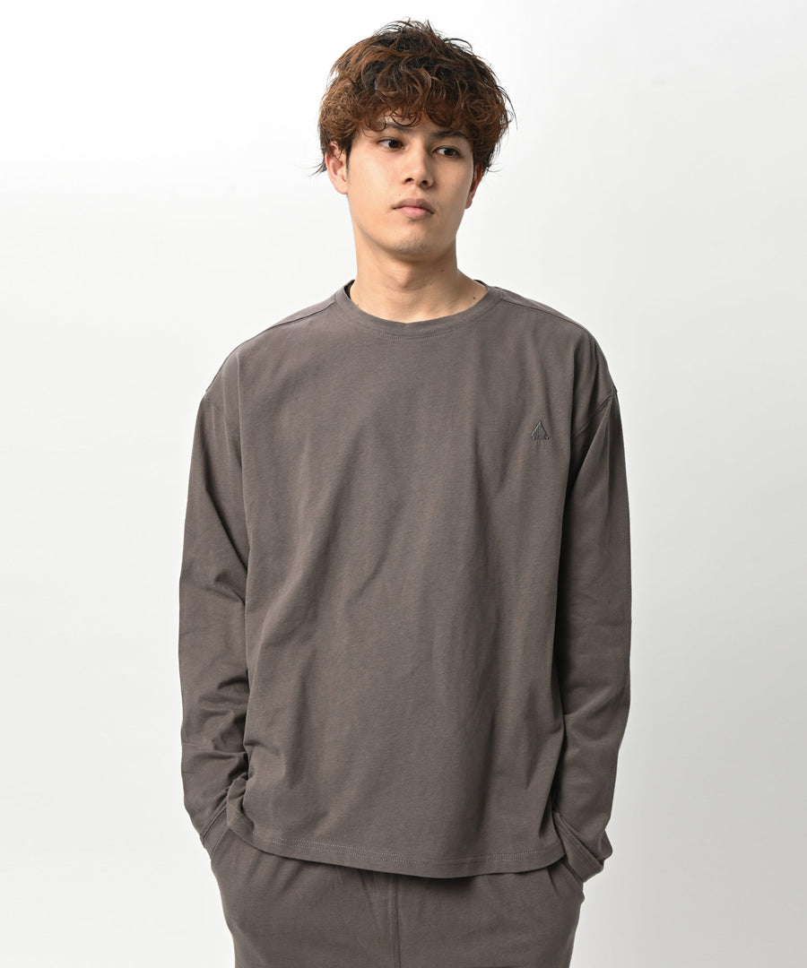 ファインコットン ロングスリーブTシャツ GRAY